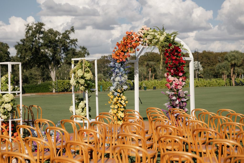 Reception tablescape detail, TwinEagles Club